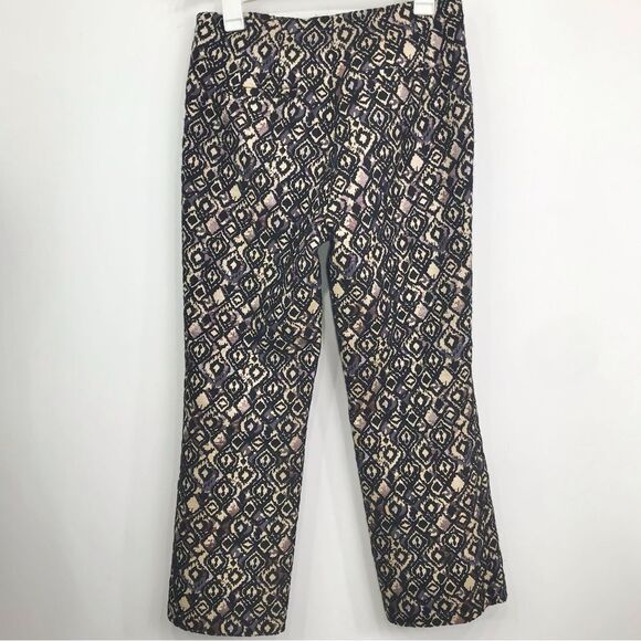 Free People Mod Crop Bootcut Pants in Metallic Black Geometric - Picture 12 of 16